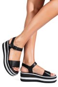 SANDALE NEGRE PIELE NATURALA 6603661