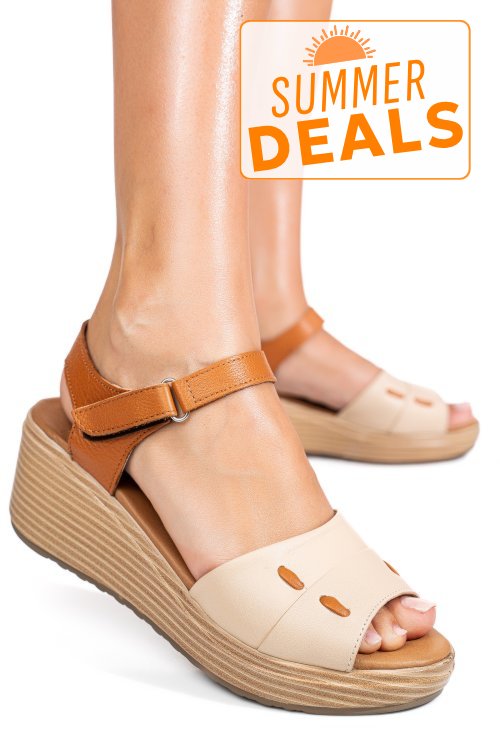 Sandale bej piele naturala 1s7757
