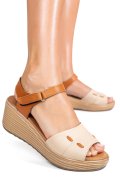 SANDALE BEJ PIELE NATURALA 1S7757