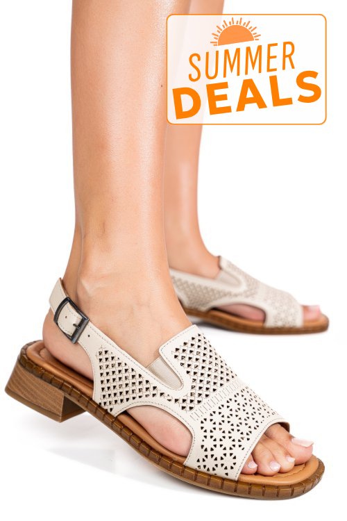 Sandale bej piele naturala 5s770320