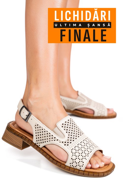 Sandale bej piele naturala 5s770320