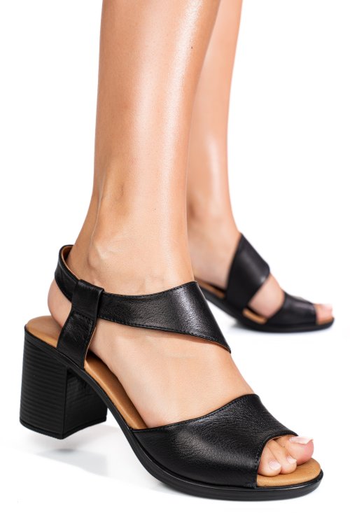 Sandale negre piele naturala 0s7775