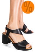 SANDALE NEGRE PIELE NATURALA 0S7775