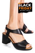 SANDALE NEGRE PIELE NATURALA 0S7775