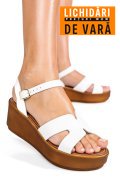 SANDALE ALBE PIELE NATURALA LS77ECCE