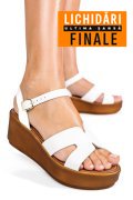 SANDALE ALBE PIELE NATURALA LS77ECCE