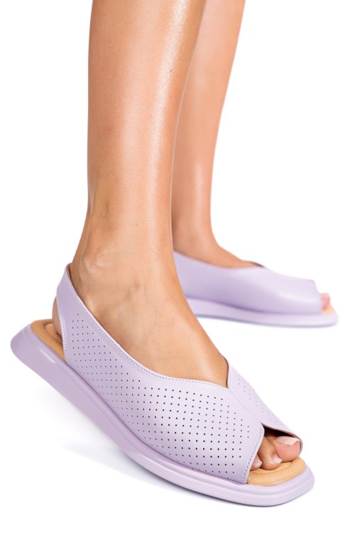 Sandale mov piele naturala tsp6028