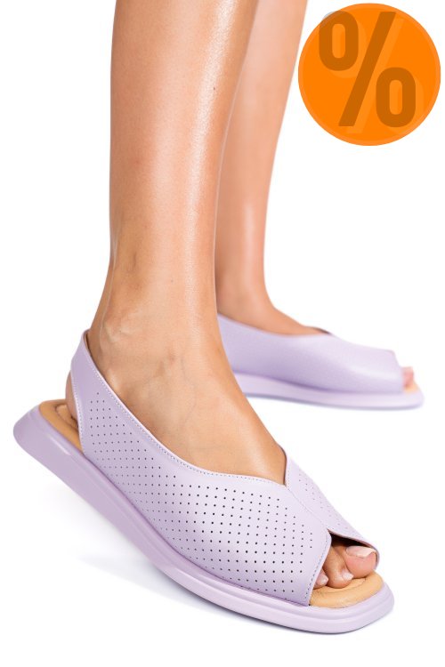 Sandale mov piele naturala tsp6028