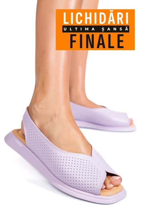 Sandale mov piele naturala tsp6028
