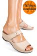 Papuci bej piele naturala 1pc312