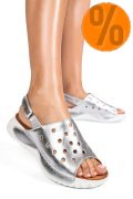 SANDALE ARGINTII PIELE NATURALA 1PC512