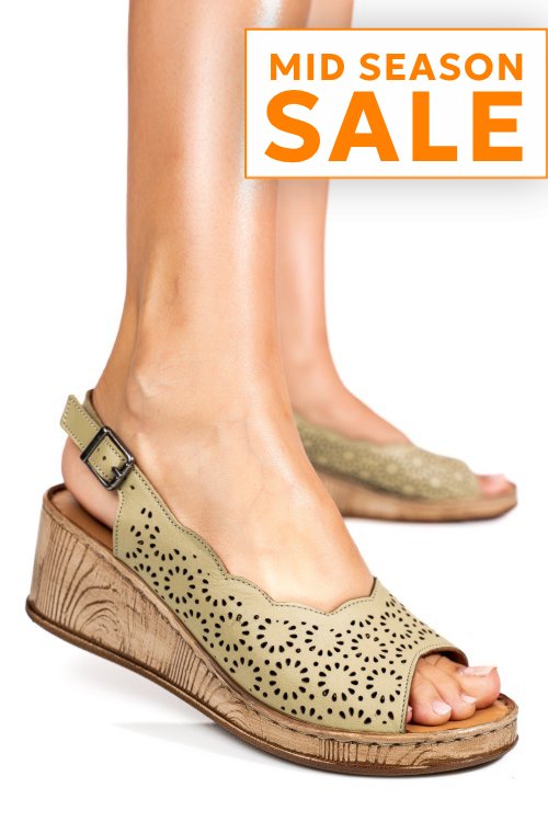 Sandale verzi piele naturala 6s7700am