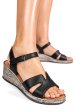 Sandale negre piele naturala 6s7703am