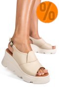 SANDALE BEJ PIELE NATURALA YS7711