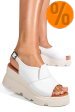 Sandale albe piele naturala ys7711