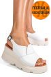 Sandale albe piele naturala ys7711