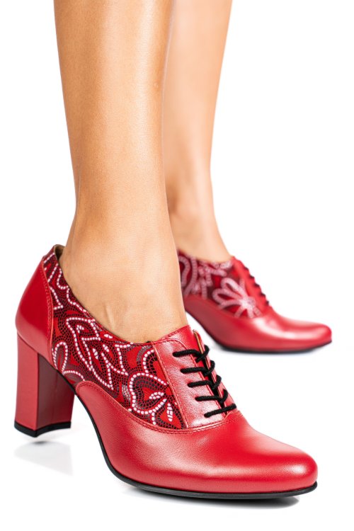 Pantofi rosii piele naturala 5s77771