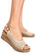 Sandale bej piele naturala 6s7700am