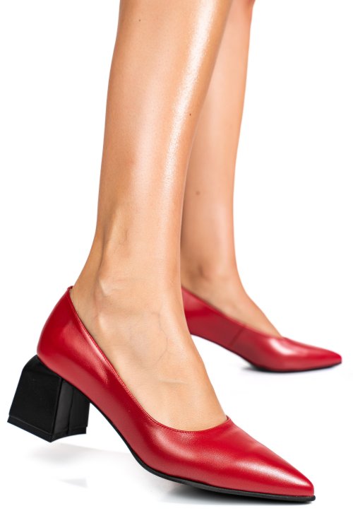 Pantofi rosii piele naturala 5s77460