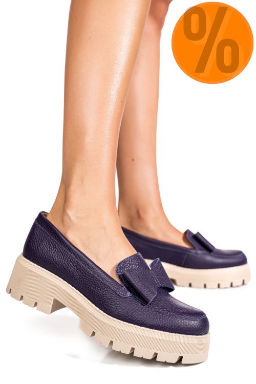 Mocasini mov piele naturala 2s77115