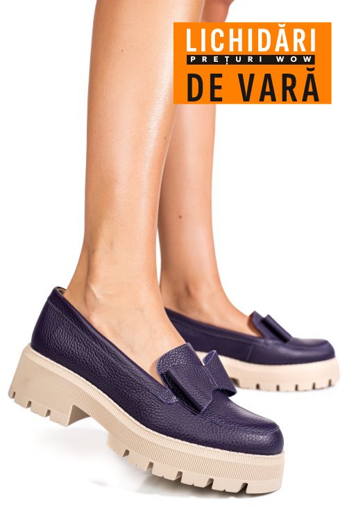 Mocasini mov piele naturala 2s77115