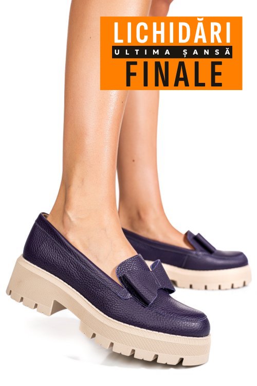 Mocasini mov piele naturala 2s77115