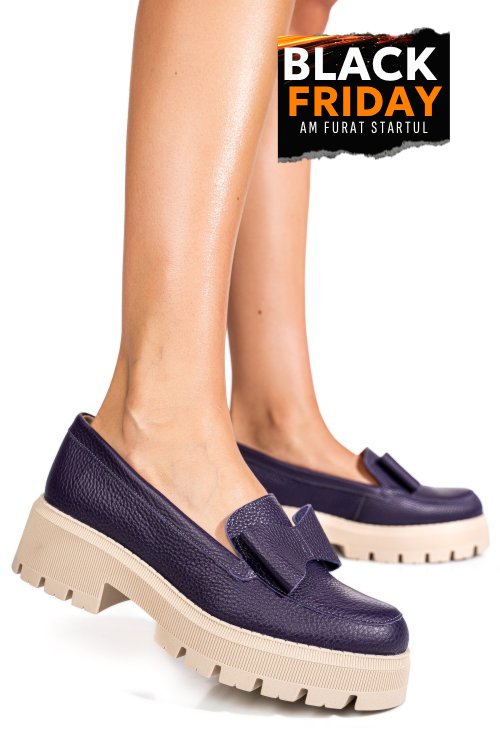 Mocasini mov piele naturala 2s77115