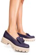 Mocasini mov piele naturala 2s77115