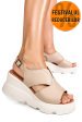 Sandale bej piele naturala ys7714