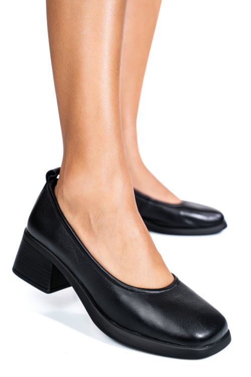 Pantofi negri piele naturala as77n470ve