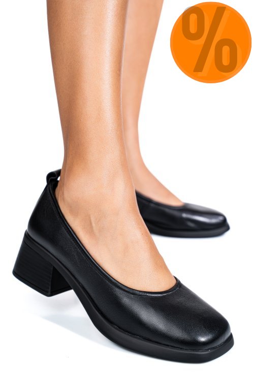 Pantofi negri piele naturala as77n470ve