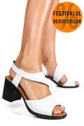 SANDALE ALBE PIELE NATURALA 0S7775