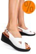 Sandale albe piele naturala 7s7740
