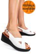 Sandale albe piele naturala 7s7740