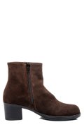 BOTINE MARO INCHIS PIELE NATURALA INTOARSA 3S77871