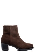 BOTINE MARO INCHIS PIELE NATURALA INTOARSA 3S77871