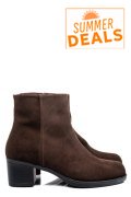 BOTINE MARO INCHIS PIELE NATURALA INTOARSA 3S77871