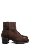BOTINE MARO INCHIS PIELE NATURALA INTOARSA 3S77871