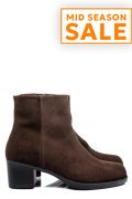 BOTINE MARO INCHIS PIELE NATURALA INTOARSA 3S77871