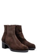 BOTINE MARO INCHIS PIELE NATURALA INTOARSA 3S77871