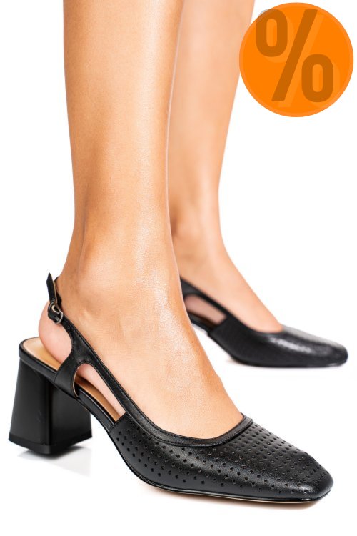 Sandale negre piele naturala tspn6509