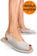 SANDALE GRI PIELE NATURALA TSP6028
