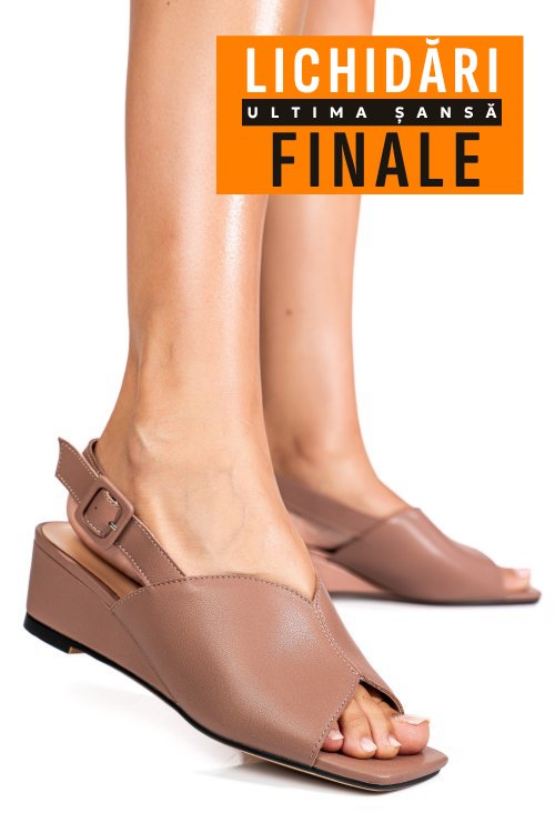 Sandale roz piele naturala xspt24065