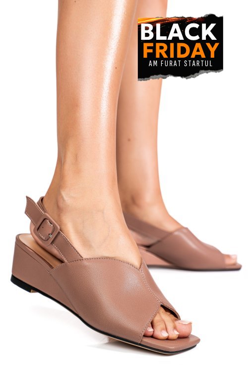 Sandale roz piele naturala xspt24065
