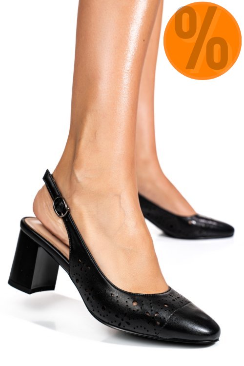 Sandale negre piele naturala sspn4001