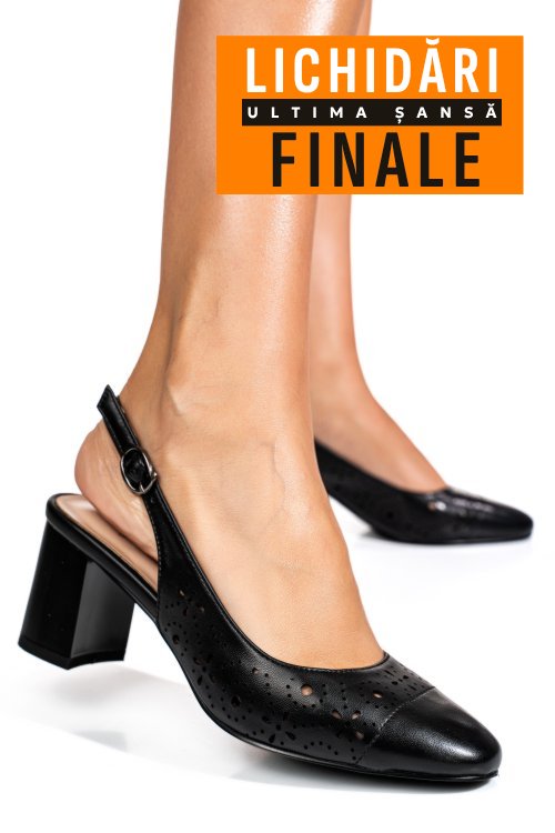 Sandale negre piele naturala sspn4001