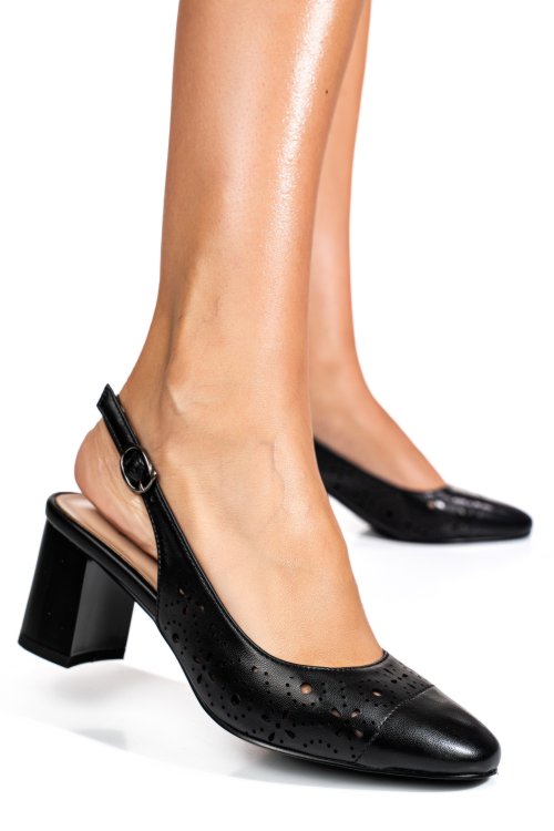 Sandale negre piele naturala sspn4001