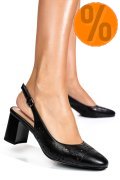 SANDALE NEGRE PIELE NATURALA SSPN4001