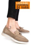 MOCASINI BEJ PIELE NATURALA INTOARSA 4S7755