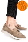 MOCASINI BEJ PIELE NATURALA INTOARSA 4S7755